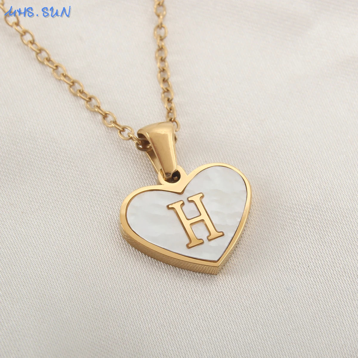 collier avec initiales en forme de cœur en acier inoxydable pour femmes et filles, plaqué or A-Z 26 lettres, pendentif ras du cou, bijoux cadeaux d'anniversaire