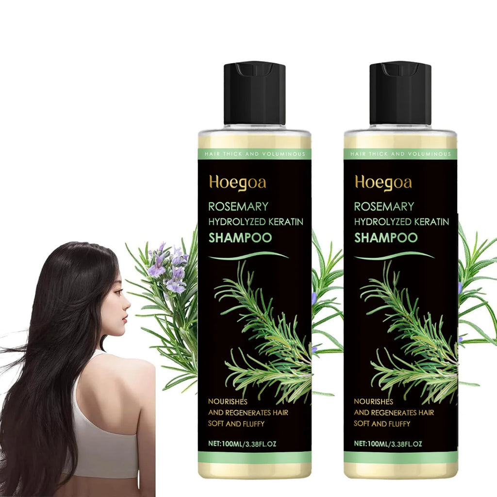 Shampoing au romarin apaisant pour le cuir chevelu, Anti-pelliculaire, rafraîchissant, réparation moelleuse, pointes fourchues, contrôle du sébum végétal, nourrissant, shampoing pour cheveux
