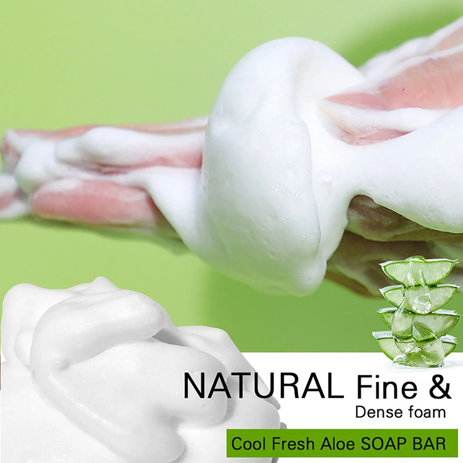 AILKE Savon blanchissant à l'aloe vera, élimine l'acné, les boutons, la peau rayonnante, améliore le lustre cutané, le bain végétalien pour tous les types de peau