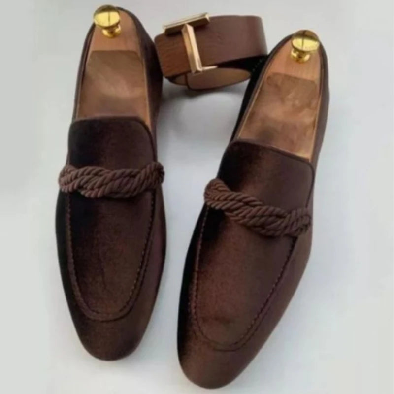 Mocassins en cuir verni à franges brillantes pour hommes, chaussures souples de luxe, mocassins ronds, taille 38-48, printemps, automne, nouveau