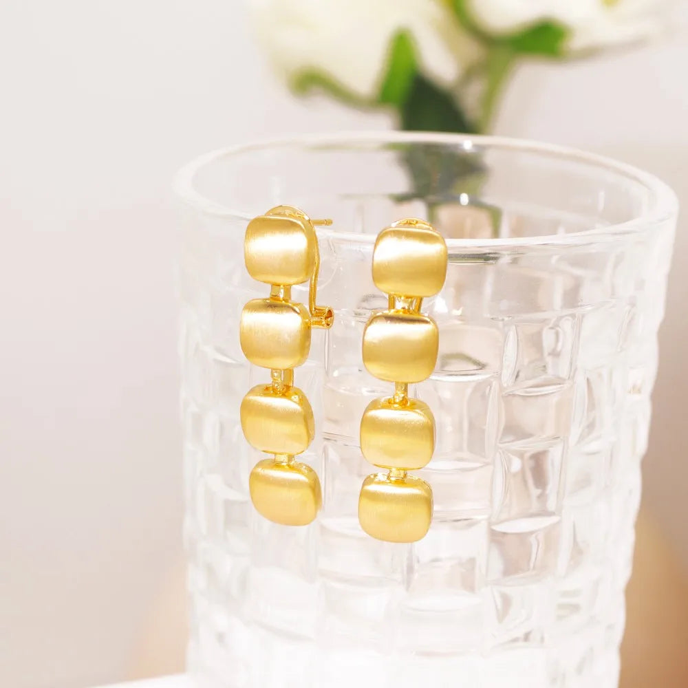 Ensemble de bijoux classique carré  collier boucle d'oreille Bracelet bague pour les femmes 2025