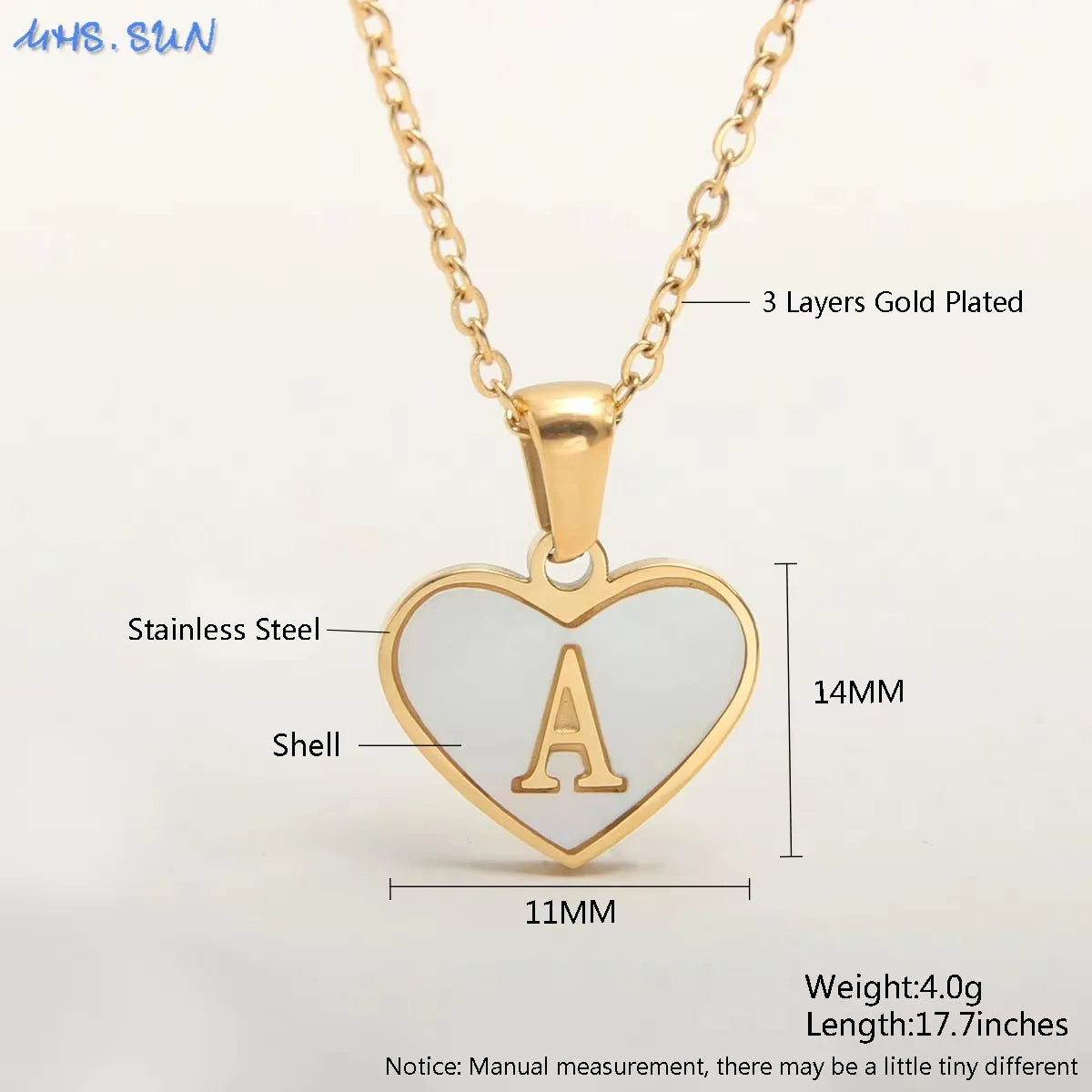 collier avec initiales en forme de cœur en acier inoxydable pour femmes et filles, plaqué or A-Z 26 lettres, pendentif ras du cou, bijoux cadeaux d'anniversaire