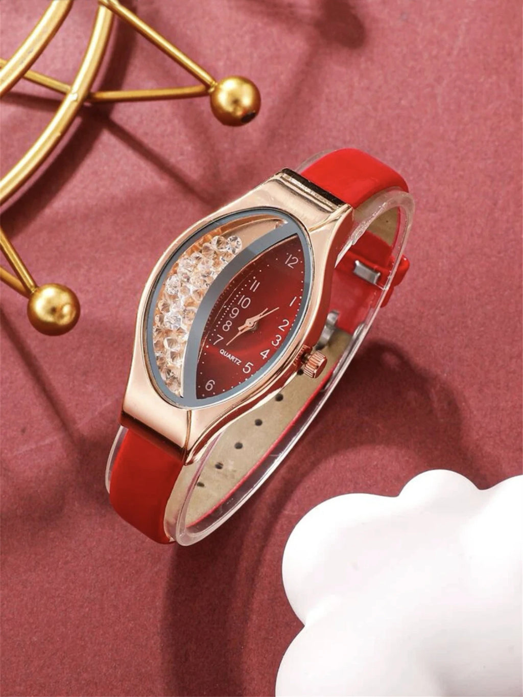 5 pièces ensemble mode femmes Version coréenne polyvalent elliptique Quicksand numérique femmes montre à Quartz montre femmes collier boucles d'oreilles
