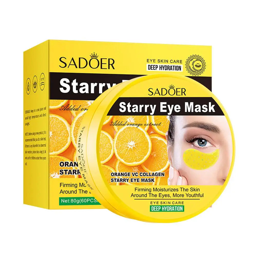 Masque pour les yeux aux algues, masque pour les yeux au collagène aux graines de raisin SADOER, masque pour les yeux hydratant et nourrissant, soin Anti-rides pour la peau des yeux