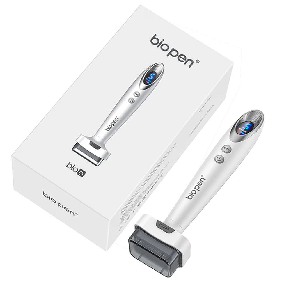 Nouveauté Derma Stamp Bio 6 LED Derma Pen EMS Vibration Microneedling équipement de beauté pour soins du visage croissance des cheveux