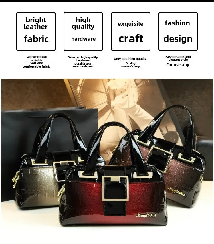 Sac à main multicouche en cuir souple pour femme, luxe motif crocodile, coussin Boston, , initié unique,