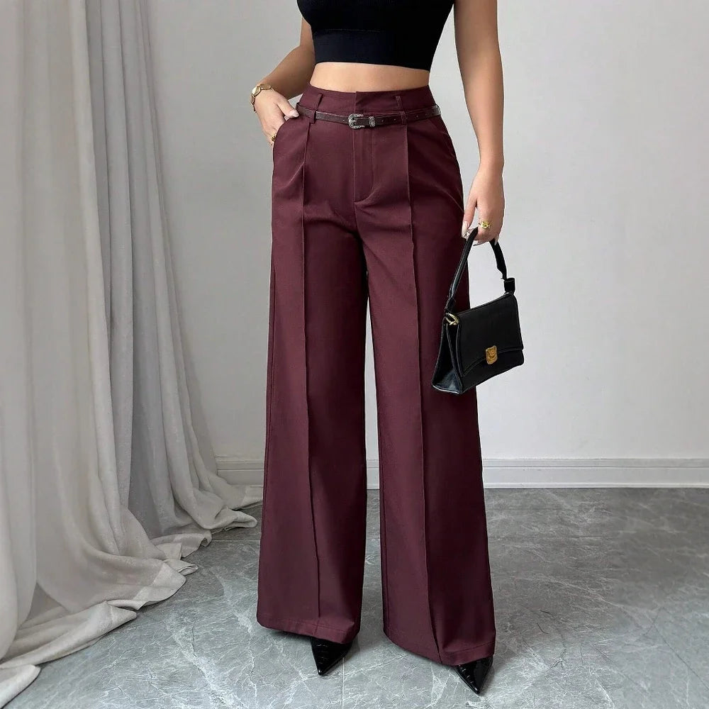 Pantalon confortable Jambe large pour femmes stylé elégante