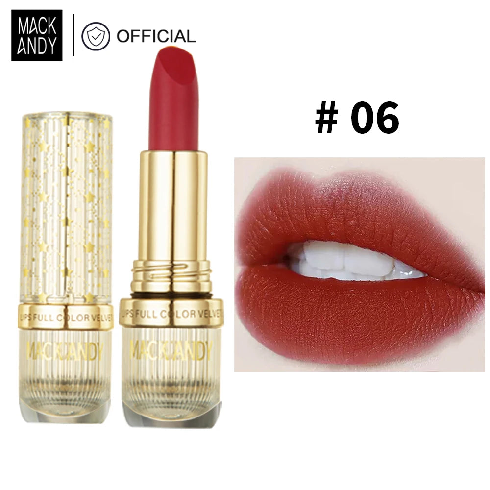 MACKANDY velours mat Essence rouge à lèvres miroitant Sexy Pigments maquillage longue durée imperméable antiadhésif tasse haut de gamme maquillage cadeaux