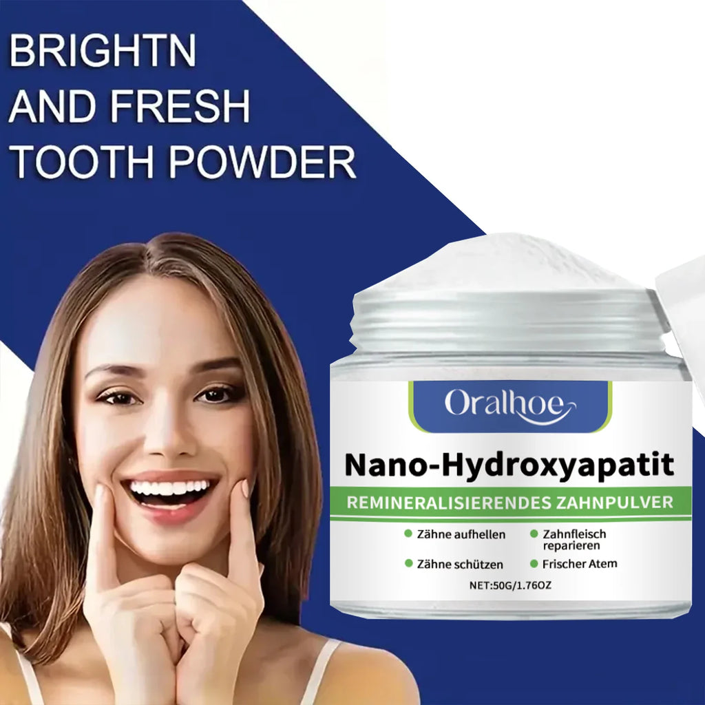 Poudre dentaire blanchissante d'hiver infusée d'hydroxypatite : réparation de l'émail, nettoyage en profondeur et haleine fraîche longue durée