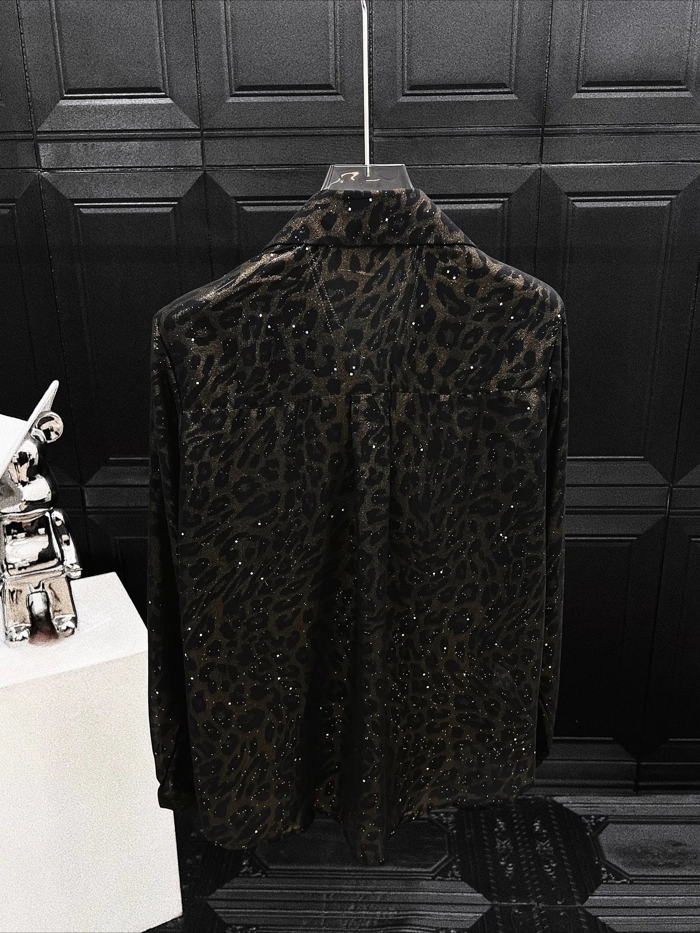Chemises à manches longues pour hommes, de luxe,leopard  rétro, diamant, été 2026