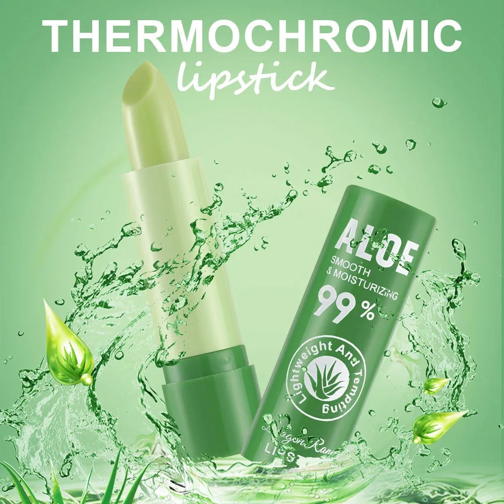 1/12 pièces Aloe rouge à lèvres couleur changeante baume à lèvres longue durée nourrir les lèvres soin maquillage hydratant aqueux rouge à lèvres