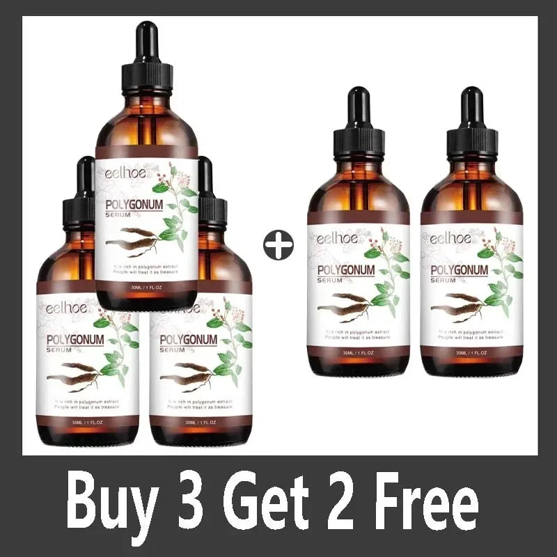 Nouveau tueur de cheveux blancs, liquide d'essence Polygonum Multiflorum élimine les cheveux gris et restaure la couleur naturelle des cheveux en 7 jours 2025