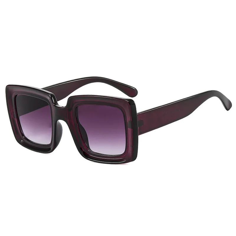 OEC CPO-Lunettes de soleil carrées punk pour femmes et hommes, lunettes de soleil multicolores, nuances colorées, lunettes de mode, UV400, tendance, femme, steampunk