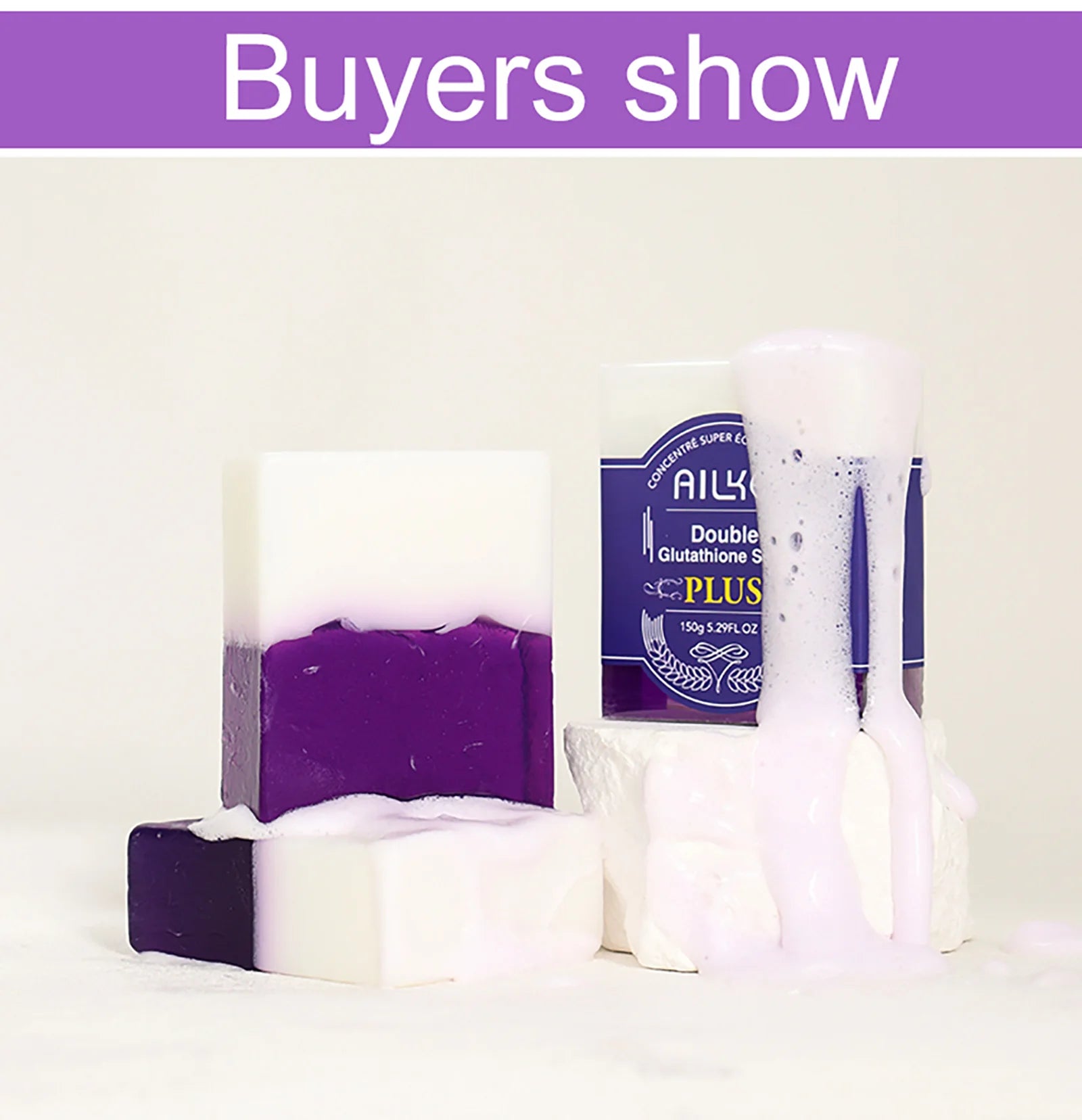 AILKE Anti taches, savon pour peau lisse, barre parfumée, pour peau noire, peau foncée, peau caramel, éclaircissant, blanchissant, pour le visage et le corps