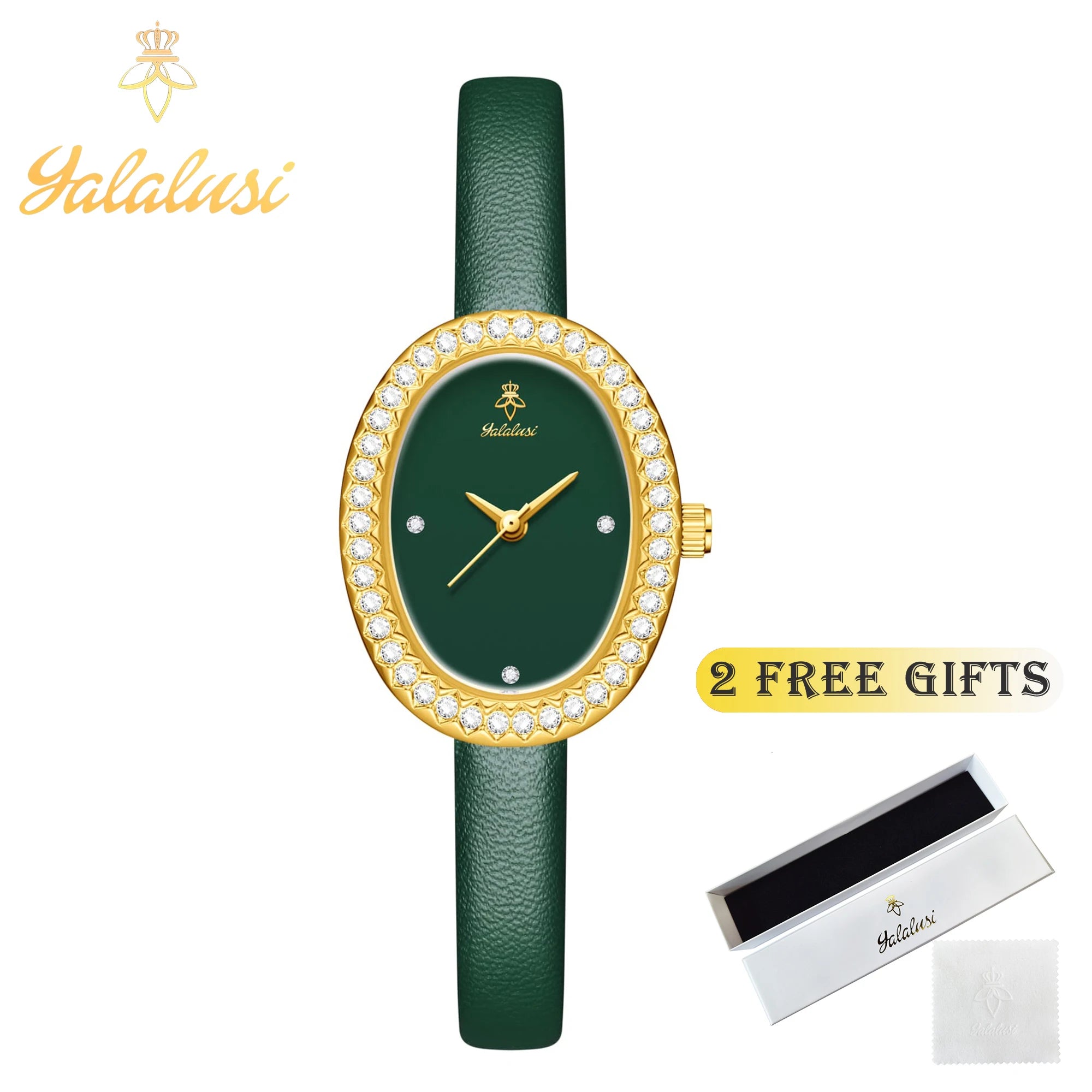 Montre-bracelet à quartz décontractée pour femme Montre de luxe plaquée or pour femme à la mode, tendance et polyvalente Coffret cadeau pour femme
