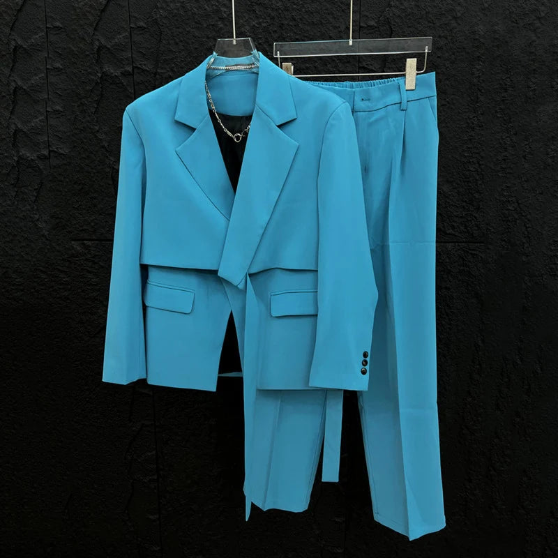 Ensemble pour homme  printemps automne nouveaux Techwear Niche ample Chic personnalité à la mode