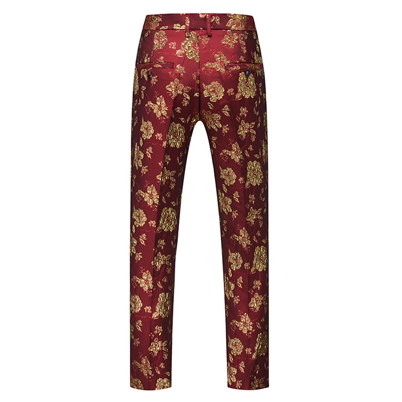 Pantalon homme stylé  imbibés de broderie d'automne, pantalons décontractés de mode,long