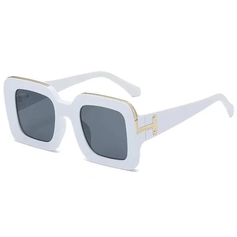 Mode Vintage luxe carré lunettes de soleil pour hommes femmes marque Design Sports de plein air conduite Cool léopard lunettes de soleil lunettes 2025