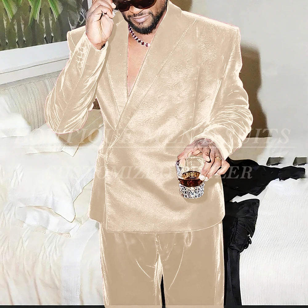 Costumes décontractés en velours pour hommes, mode rouge, longueur régulière, 2 pièces, veste et pantalon, tenues personnalisées, vêtements quotidiens pour hommes, Blazer
