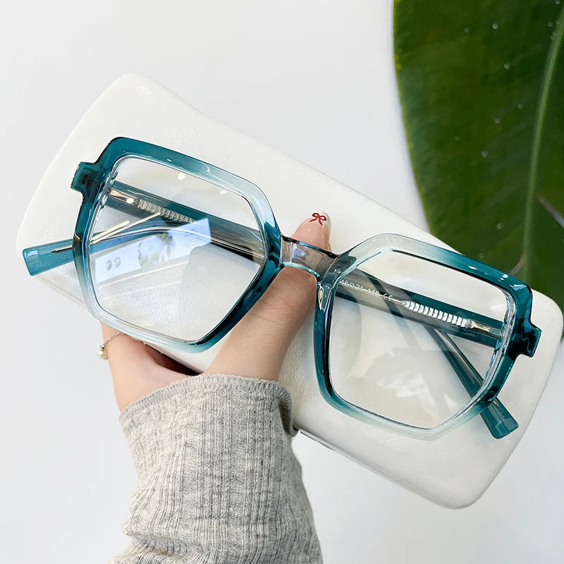 Lunettes carrées anti-Blu-Ray pour hommes et femmes, lunettes transparentes vintage, monture optique, lunettes d'ordinateur, mode respirante