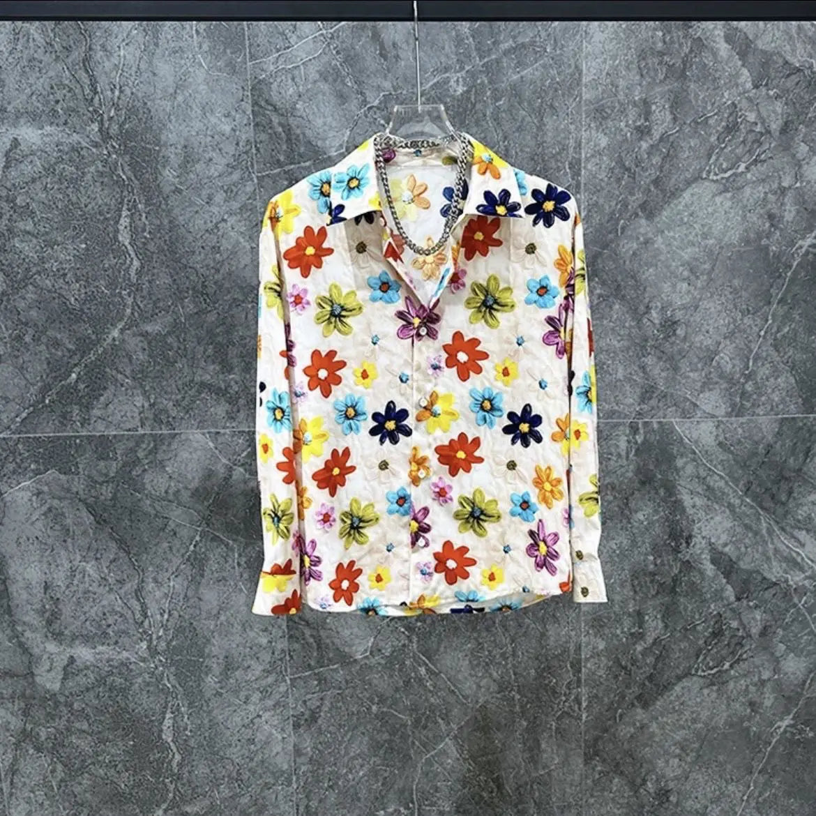 Chemise pour homme  Premium  ample, manches longues, Design décontracté et élégant, printemps été 2026