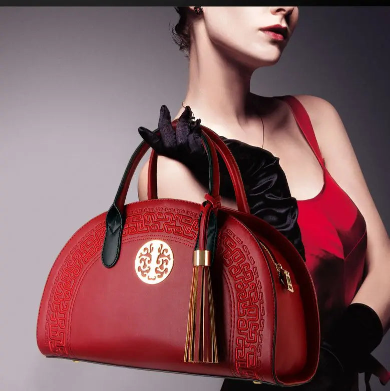Sac à bandoulière pour femme, sacs à main tendance, sac de mariée, haute qualité, littérature éolienne nationale chinoise, nouvelle marée