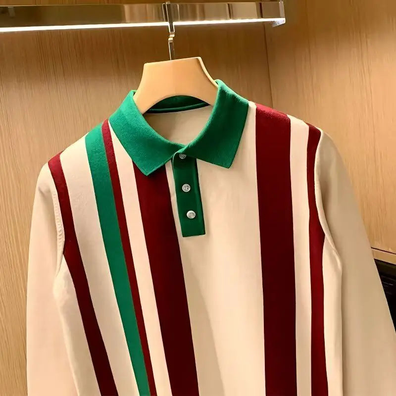 Pull décontracté à col rond pour hommes, pulls de haute qualité, impression contrastée de mode printemps et automne