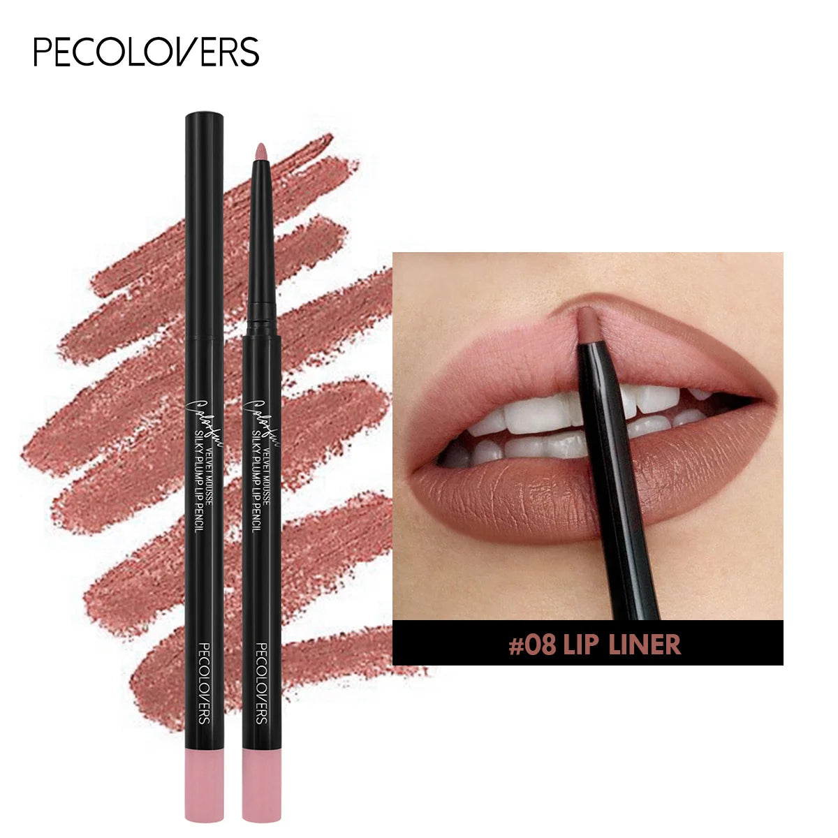 Crayon à lèvres mat imperméable, teinte rouge Contour, rouge à lèvres longue durée, tasse antiadhésive, maquillage hydratant pour les lèvres, 12 couleurs