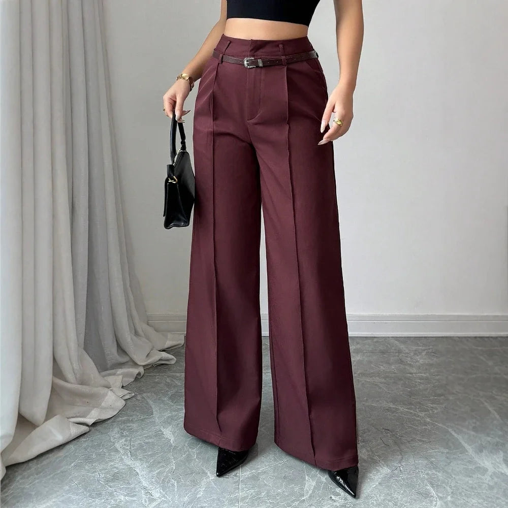 Pantalon confortable Jambe large pour femmes stylé elégante