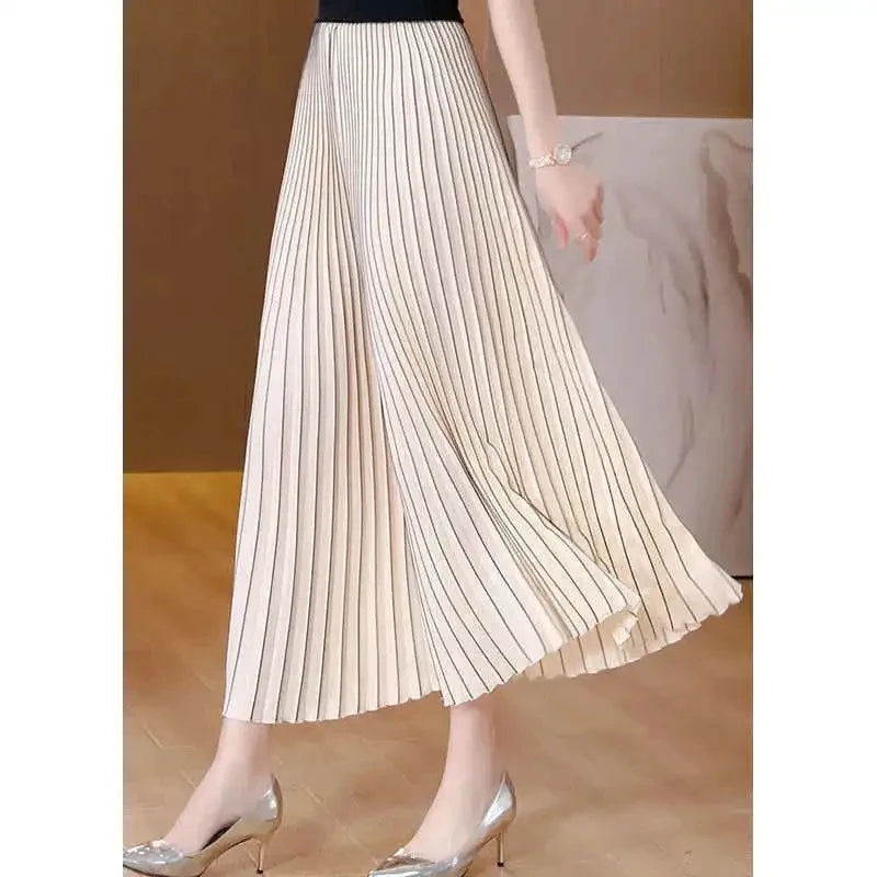 Pantalon plissé pour femmes, Slim, ample, taille haute, droit, jambes larges, mode printemps été 2026