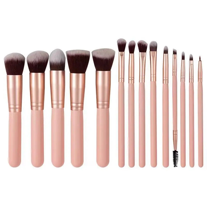14 pièces ensemble de pinceaux de maquillage avec miroir éclairé Portable poignée courte lumière LED USB Kit de pinceaux de maquillage rechargeables