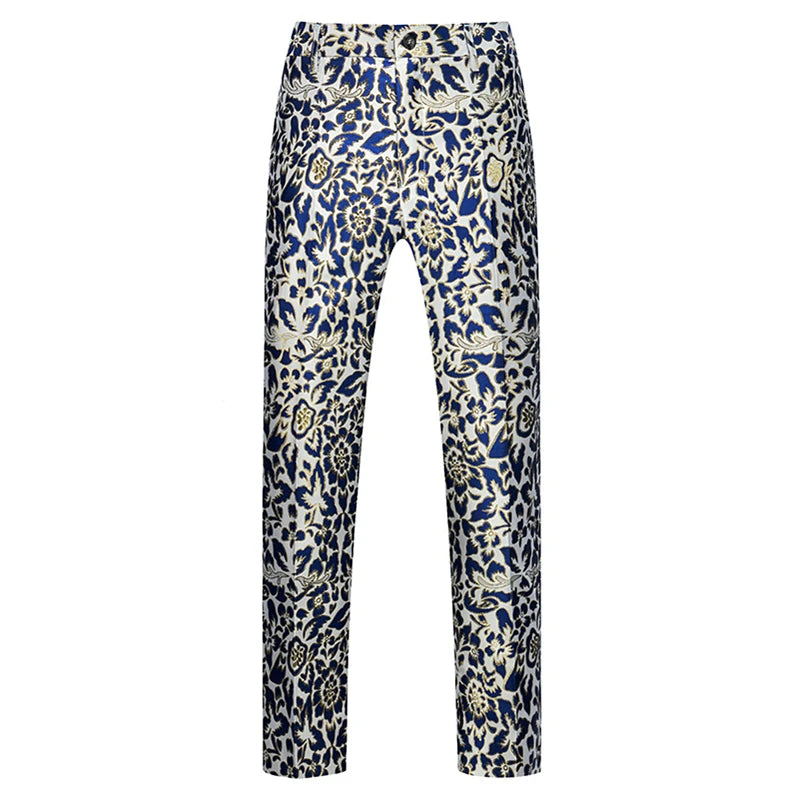 Pantalon homme stylé  imbibés de broderie d'automne, pantalons décontractés de mode,long