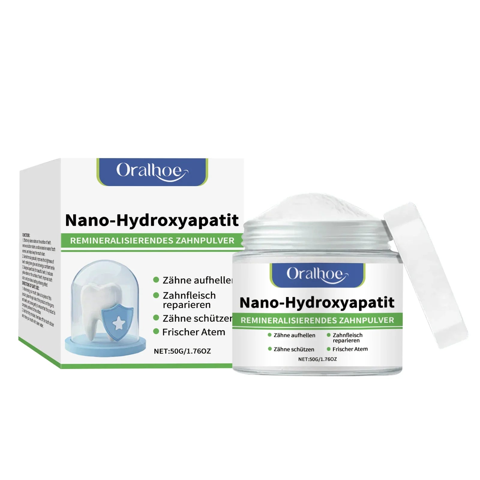 Poudre dentaire blanchissante d'hiver infusée d'hydroxypatite : réparation de l'émail, nettoyage en profondeur et haleine fraîche longue durée