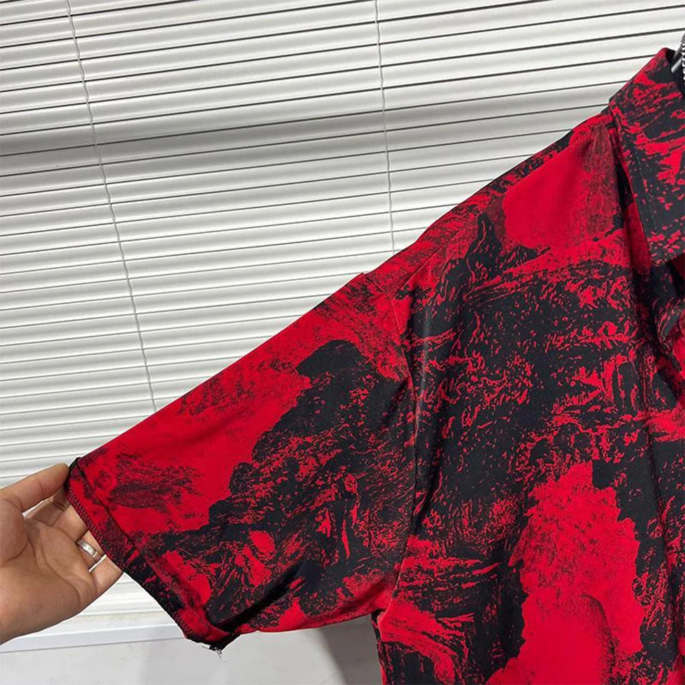 Chemise irrégulière pour hommes, haut de personnalité hawaïenne, d'été