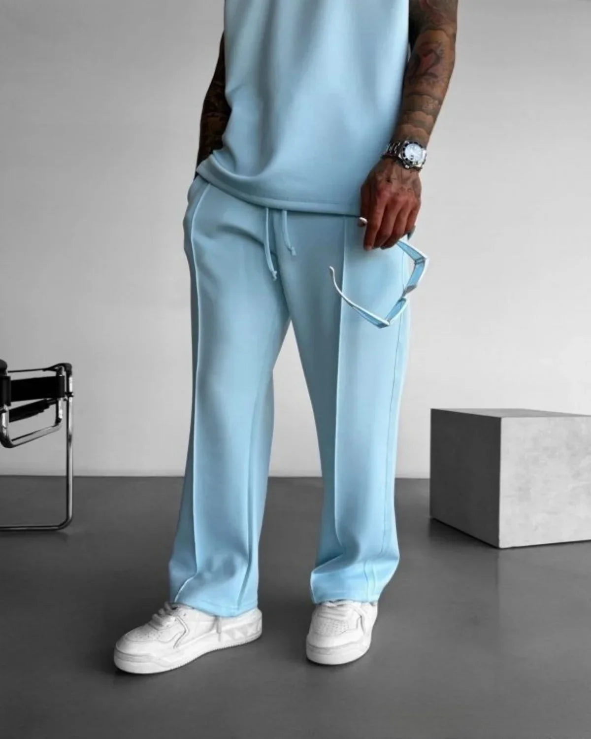 Ensemble sans manches pour hommes, pantalon décontracté de couleur unique, nouvelle collection été 2026
