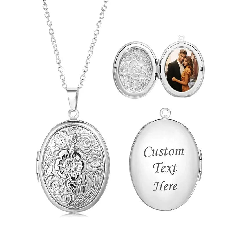 Collier médaillon personnalisé avec Photo, pendentif rond/ovale, collier médaillon, cadeaux personnalisés pour femmes et femmes et femmes