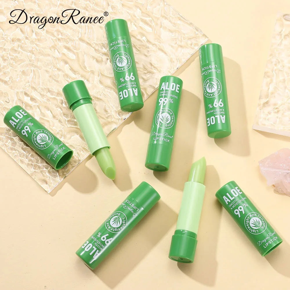 1/12 pièces Aloe rouge à lèvres couleur changeante baume à lèvres longue durée nourrir les lèvres soin maquillage hydratant aqueux rouge à lèvres