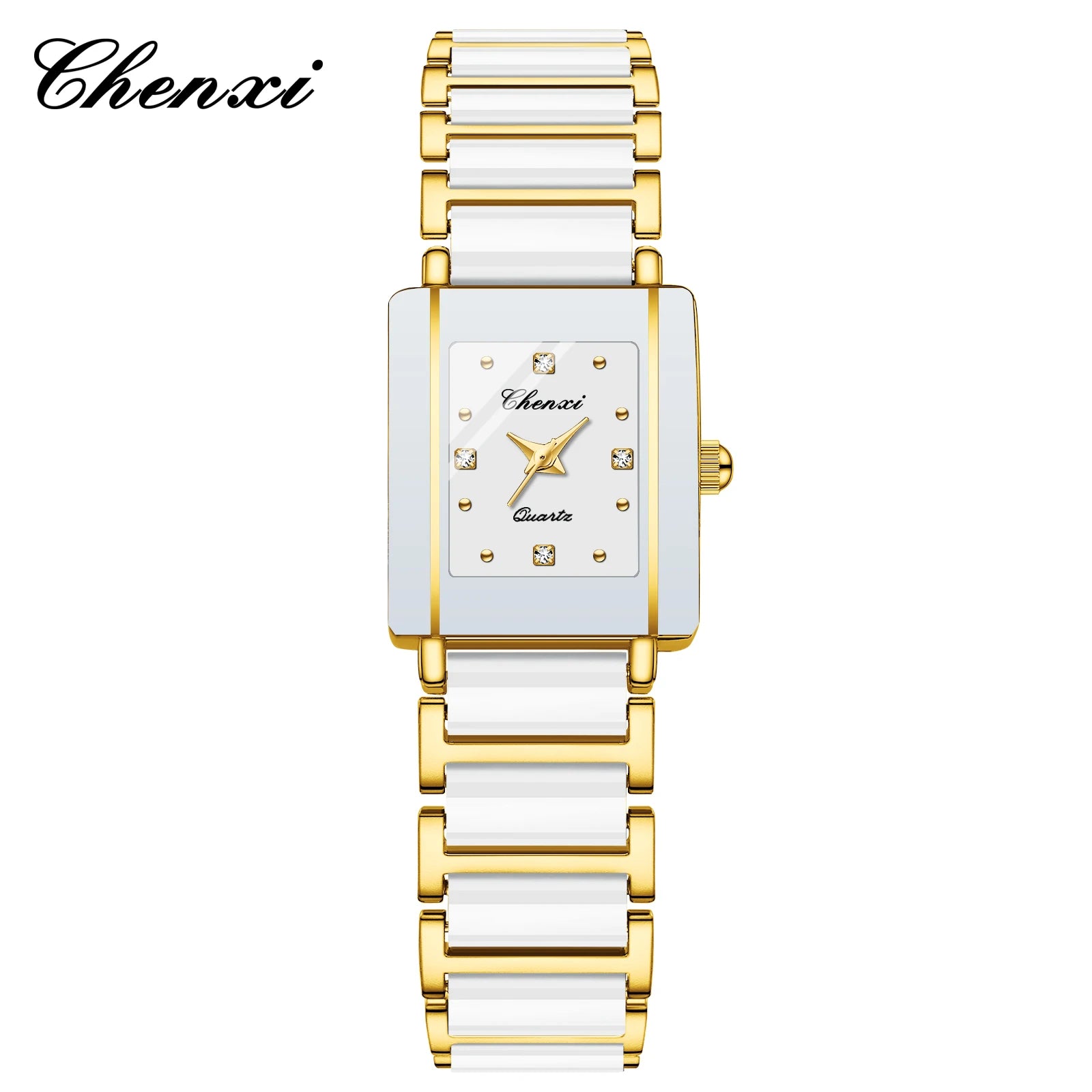 Montre de luxe pour Couple de haute qualité mode cristal cadran rectangulaire montre à Quartz hommes femmes saint valentin cadeau de mariage