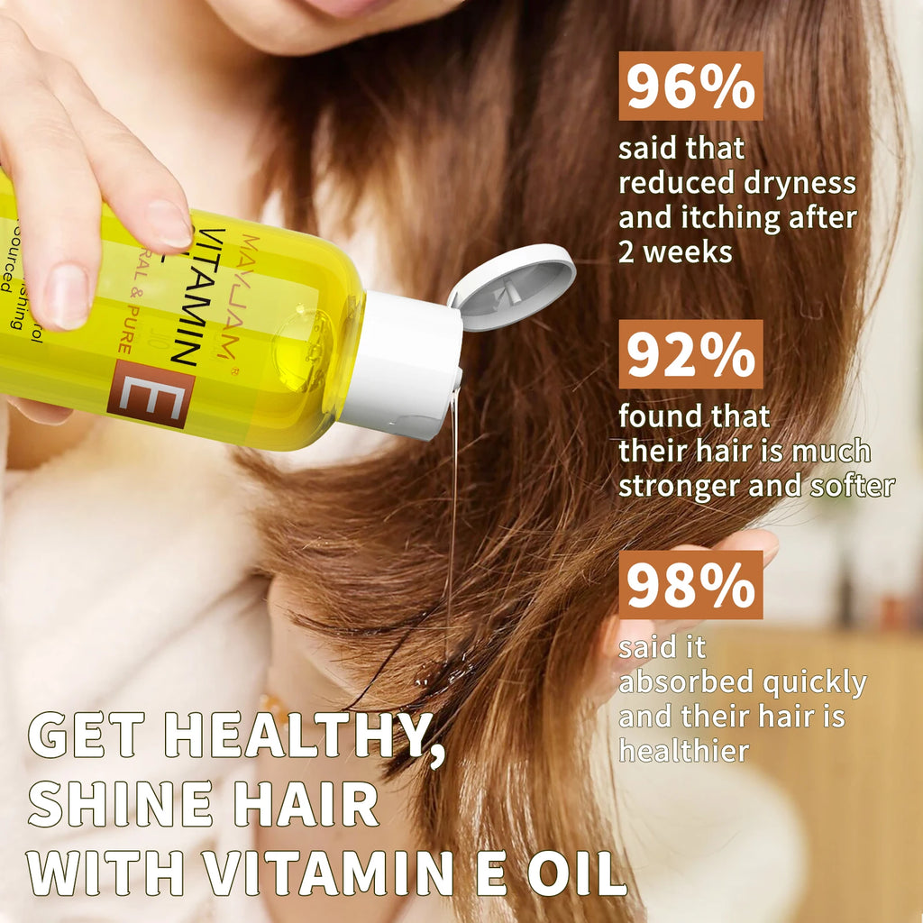 MAYJAM huile de vitamine E naturelle et Pure soin de la peau hydratant éclaircir le teint de la peau 118 ml 236 ml huile de soin du visage