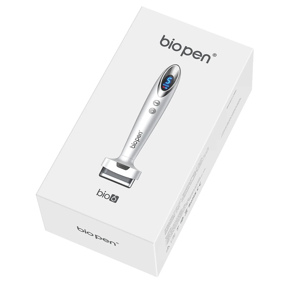 Nouveauté Derma Stamp Bio 6 LED Derma Pen EMS Vibration Microneedling équipement de beauté pour soins du visage croissance des cheveux