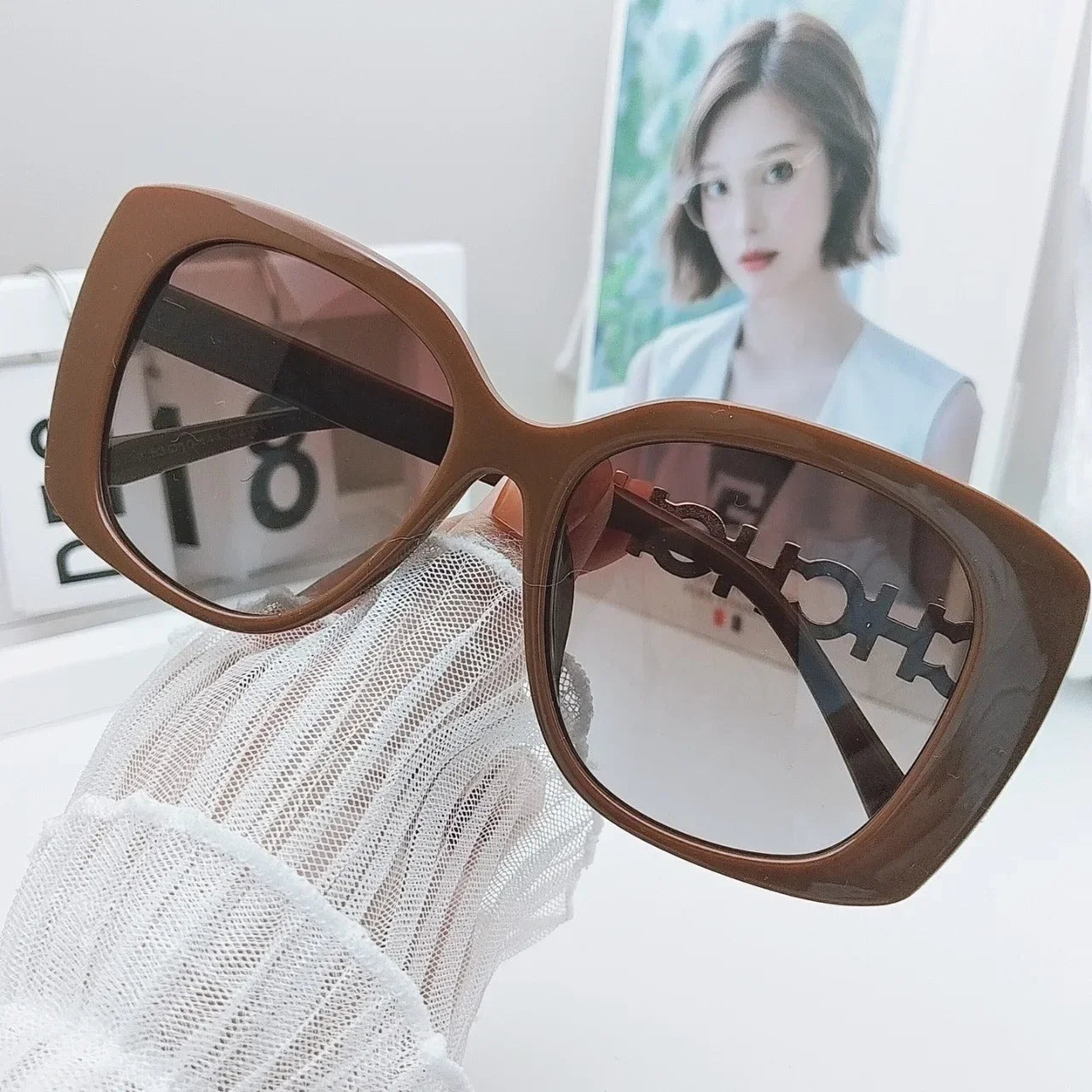 Lunettes de soleil polarisées de luxe légères pour femmes, lunettes de protection solaire de mode extérieure