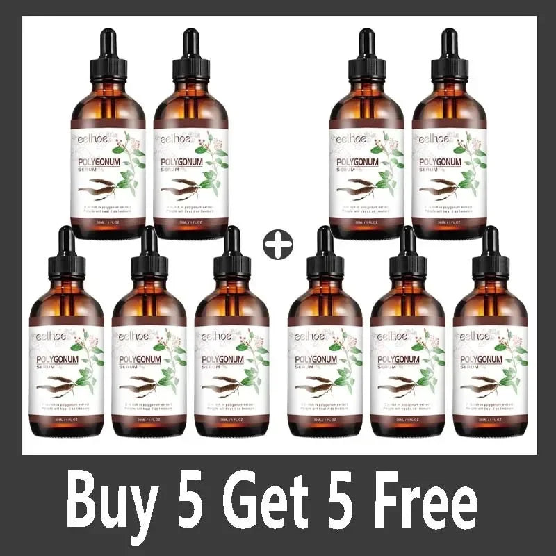 Nouveau tueur de cheveux blancs, liquide d'essence Polygonum Multiflorum élimine les cheveux gris et restaure la couleur naturelle des cheveux en 7 jours 2025