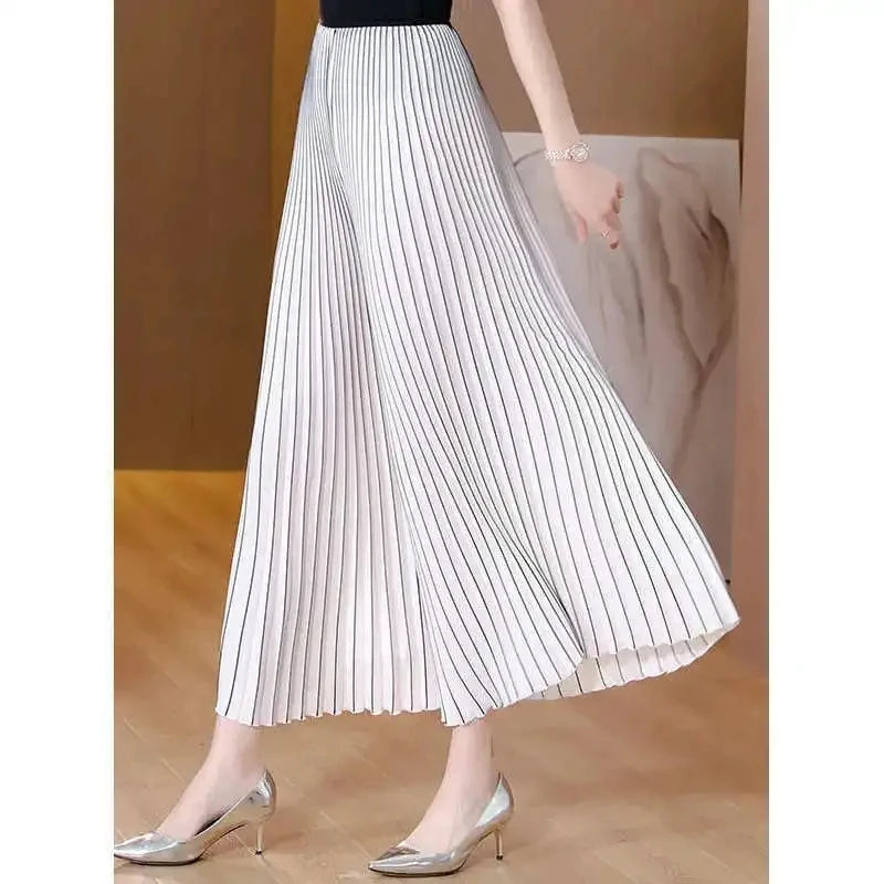 Pantalon plissé pour femmes, Slim, ample, taille haute, droit, jambes larges, mode printemps été 2026