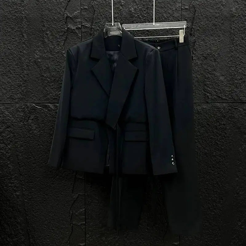 Ensemble pour homme  printemps automne nouveaux Techwear Niche ample Chic personnalité à la mode