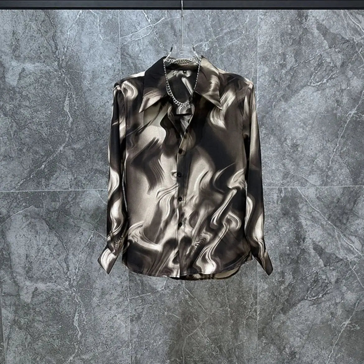 Chemise pour homme  Premium  ample, manches longues, Design décontracté et élégant, printemps été 2026