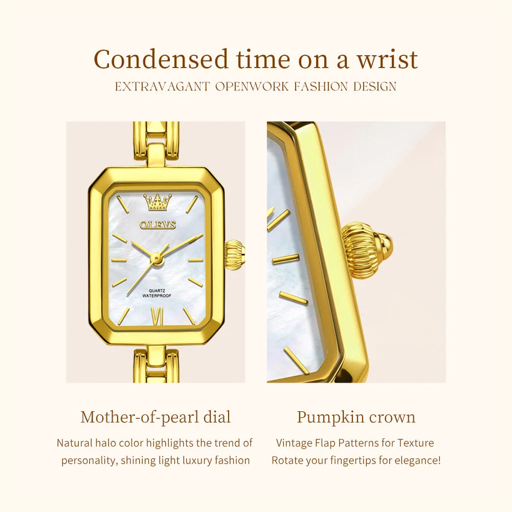 Montres pour femme Original élégant carré Quartz montre-bracelet étanche lumineux dames femme polyvalent Reloj