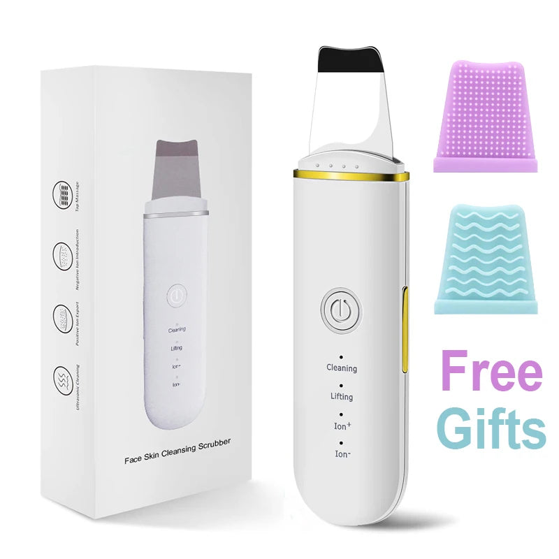 Épurateur de peau à ultrasons, spatule vibrante pour le visage, dissolvant de points noirs, pelle propre, Peeling par Cavitation, Lifting du visage, outils de soins de la peau