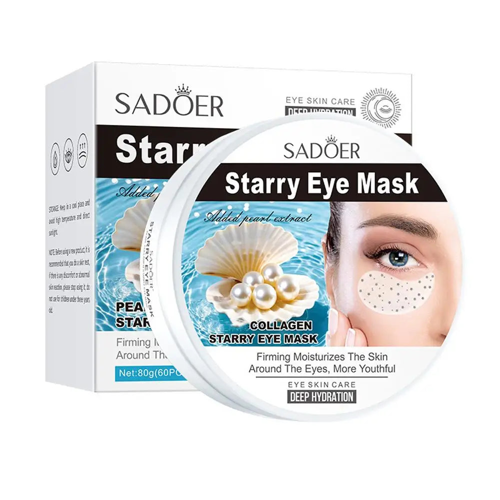 Masque pour les yeux aux algues, masque pour les yeux au collagène aux graines de raisin SADOER, masque pour les yeux hydratant et nourrissant, soin Anti-rides pour la peau des yeux