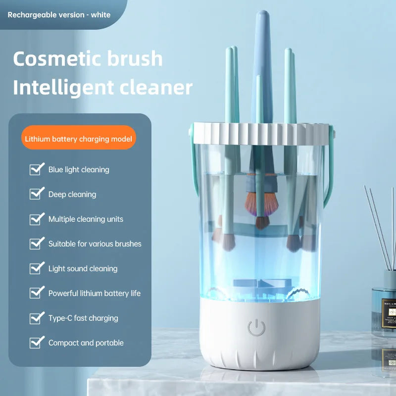 Nettoyeur de brosse de maquillage électrique, Spinner automatique, support de brosse de maquillage pour femmes, lave-brosse de nettoyage paresseux, soins à séchage rapide