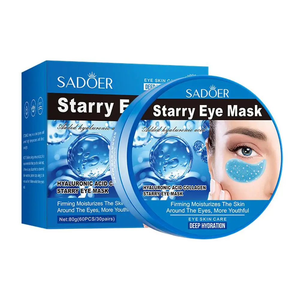 Masque pour les yeux aux algues, masque pour les yeux au collagène aux graines de raisin SADOER, masque pour les yeux hydratant et nourrissant, soin Anti-rides pour la peau des yeux